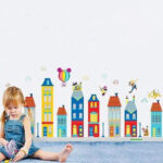 Meira XY1128 mickey town wall sticker - Image 2