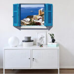 Mediterranean blue window wall decal SK9059A - Image 3