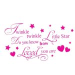 Sanamity Wall Stickers For Bedroom English Letter Butterfly Wall Stickers Living Room Bedroom Decoration Stickers Wall Stickers For Bedroom Aesthetic Pink - Image 2