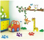 XY8012 FOREST ANIMAL MINI KIDS ANAK STIKER DINDING 50X70 WALLSTICKER - Image 2