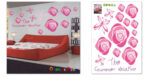 Wall stickers [Juguo Design] Rose DIY combination wall stickers/wall stickers/wallpaper/living room bedroom bathroom kindergarten interior design decoration - Image 3