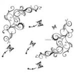 Black and white butterfly pattern art bedroom porch commercial wall background beautification decorative wall stickers wallpaper - Image 4