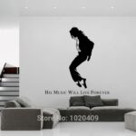 Jm 8270 Studio Briana Michael Jackson Famous Silhouette with Quote Wall Decal Sticker - Image 4
