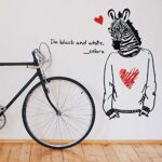 Zebra Wall Decal for Teen Bedrooms - Sheet size 60x90  dlx1134
