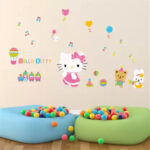 Hello Kitty Having Fun With Friends Decor For Nursery Room Wall sticker Abc1817 - Image 3