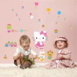 Hello Kitty Having Fun With Friends Decor For Nursery Room Wall sticker Abc1817 - Image 4