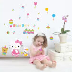 Hello Kitty Having Fun With Friends Decor For Nursery Room Wall sticker Abc1817 - Image 5