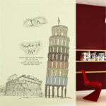 Tower of Pisa Wall Sticker Ay808 - Image 3