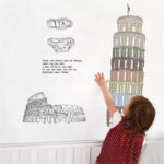 Tower of Pisa Wall Sticker Ay808 - Image 2