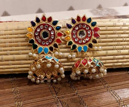 Jhomke colourfull gold pelated