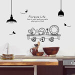 Wall decal for kitchen decoration - Kitchen shelf and teapot - product code AY9138 - Image 5