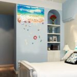 The SK9174N blue beach nano waterproof and oil-proof wall is attached to the porch bedroom floor seamless patchwork sticker PVC - Image 6