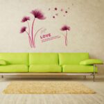 Purple Romantic Blooming Flowers Decorative Wall Stickers - Image 9