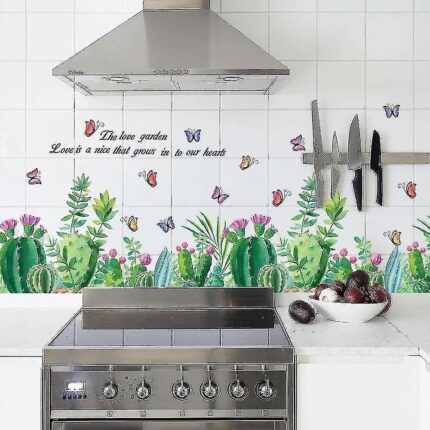 Cactus Plant Decals Wall Sticker Bedroom Bathroom Cabinet Wall Paste