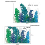 HT94015 Home Green Plant Wall Stickers - Image 3