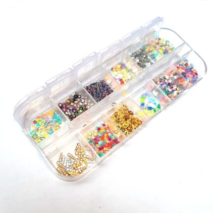 Multi-size Nail Rhinestones 3D Crystal AB Clear Nail Stones Gems Pearl Nail Art Decorations Gold Silver Rivet Rhinestone