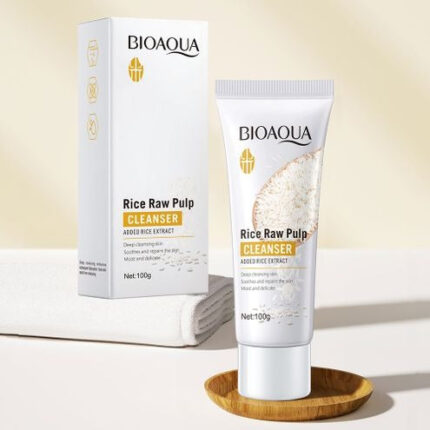 BIOAQUA Rice Raw Pulp Whitening Facial Cleanser 100gm  rrpcwez4m-7