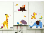 Children's Room Decoration Elephant and Cute Animals Wall Sticker size 60x90  zy1211 - Image 3