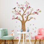 Double Cute Deer Tree wall Sticker - JM7336AB - Image 3