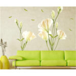 AY9152 60*90cm Large Removable Vinyl Self-adhesive Lily Flower Wall Sticker for Kids Room - Image 4