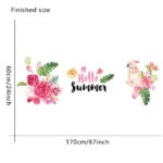 hello summer parrot flower wall stickers for living room kitchen bathroom wall decoration removable art decals mural  JM7351 - Image 3