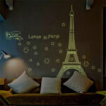 Romantic Paris Eiffel Tower Love In Pairs  Wall Stickers - Image 3