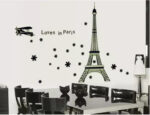 Romantic Paris Eiffel Tower Love In Pairs  Wall Stickers - Image 7