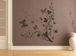 AY9124 Black Butterfly Flower rattan DIY Removable Wall Stickers Living Room TV/Sofa Background Wall Stickers - Image 4