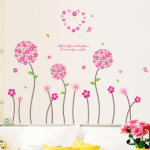 Oren Empower Charming Pink Flower Large Wall Stickers (Finished Size on Wall - 150(w) x 50(h) cm) - Image 3