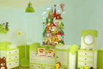 Huge Princess Castle Removable 3D DIY PVC Cartoon Wall Sticker/Art Wall Decal Home Decor AY1910 - Image 3