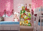 Huge Princess Castle Removable 3D DIY PVC Cartoon Wall Sticker/Art Wall Decal Home Decor AY1910 - Image 2