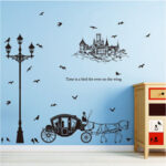 Wallstiker Dinding Siluet Kereta Kuda Klasik SK9268 Wall Sticker Kamar Tidur Anak Aesthetic - Image 3