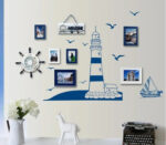 Lighthouse, Boat Wall Decal, Nautical Stickers, Ocean, Seaside, Seashore, Living Room, - Image 2