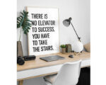 "There Is No Elevator to Success – Motivational Quote Wall Sticker for Stairs" size47x30 inch - Image 2