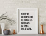 "There Is No Elevator to Success – Motivational Quote Wall Sticker for Stairs" size47x30 inch - Image 3