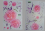 ROSES PVC Wall Sticker Home Decor - Flower wall sticker 2 peaces gs8705 Size: 60x90 - Image 7