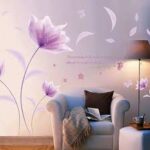 Xl 8190 The flower purple in wall stick wind romance warmth bedroom sitting room sofa TV setting adornment can remove wall sticker - Image 4