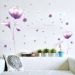 Xl 8190 The flower purple in wall stick wind romance warmth bedroom sitting room sofa TV setting adornment can remove wall sticker - Image 5