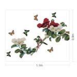 Peony Flower Tree Butterfly Wall Sticker Reusable Art Mural Decor Wallpaper size 60x90 ay938 - Image 8