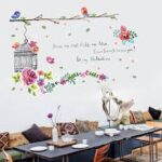 love birds birdcage tree branch wall stickers size 60x90 xh9237 - Image 4