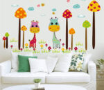 Cartoon lovely Animals Wall Stickers For Kids Rooms Boys Girls Children Bedroom Home Decor mm size 50x70 am7091 - Image 4
