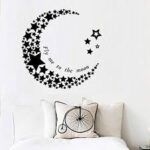 Gadgets Wrap Vinyl Moon and Stars Wall Pattern Moon DIY Star Wall Sticker size 50x70 xy6031 - Image 2