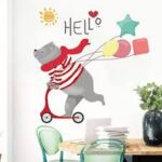 Cute Bear Bear Wall Sticker Removable Decoration Xl8387 - Image 3