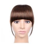 Aonmg Fake Fringe Fake bangs Clip Ons 6 Inch Short Straight Front Neat Wedding synthetic Hair Pieces Fake bangs For Women 4 6inches - Image 2