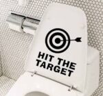 HIT THE TARGET Funny Gift waterproof toilet lid wall stickers Decals Decoration - Image 3