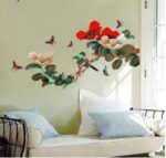 Peony Flower Tree Butterfly Wall Sticker Reusable Art Mural Decor Wallpaper size 60x90 ay938 - Image 7
