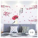 Albama - Wall Stickers / Wall Stickers / Room Stickers / Room Decoration / Living Room Decoration / Wall Stickers / Wall Stickers / Wall Decoration / Wall Wallpaper / Wall Stickers Sakura Chinese Girl Model size 50x70 sk9358 - Image 4
