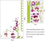 OneHouse Morning Glory Purple Flowers Little Children Measurement Growth Chart (60-180cm) Wall Sticker for Kids Room - Image 7