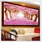 AY9234D cherry tree avenue 3d fake windows landscape green pvc wall sticker Removable wall stickers home decor wall decor - Image 11