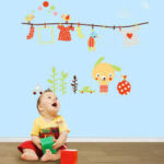 Loxin Creative Removable Wall Stickers, Background Stickers, Fashionable Combination Wall Stickers, Tree Stickers, Tile Stickers, Clothes Racks, Photo Frames size 45x60 ay6016 - Image 3